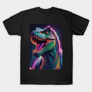 Colourful T Rex Dinosaur T-Shirt